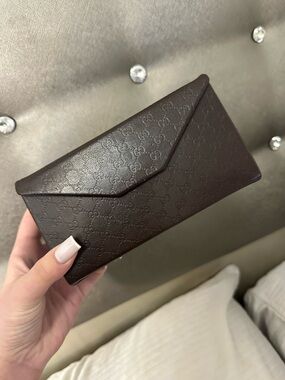 Gucci Dark Brown Foldable glasses case
